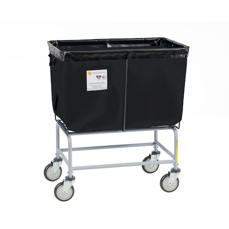 R&B Wire Products Elevated Basket Truck, Vinyl, 6 Bushel, Black 466BLK